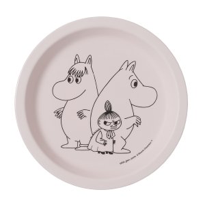 צלחת מומין ורודה